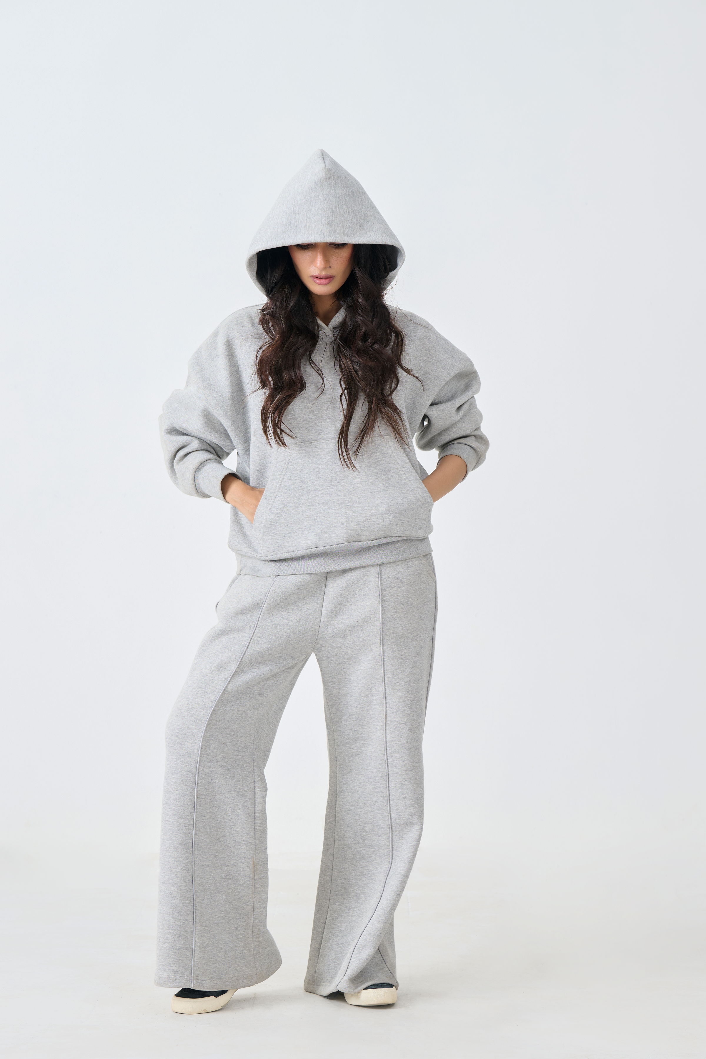 Cozy Fleece Pullover Hoodie (Heather Gray)