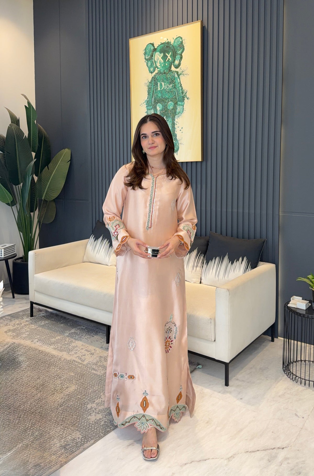 Blush kaftan
