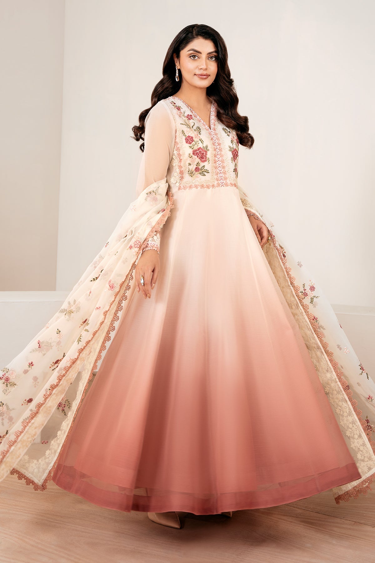EMBROIDERED CHIFFON PR-1055
