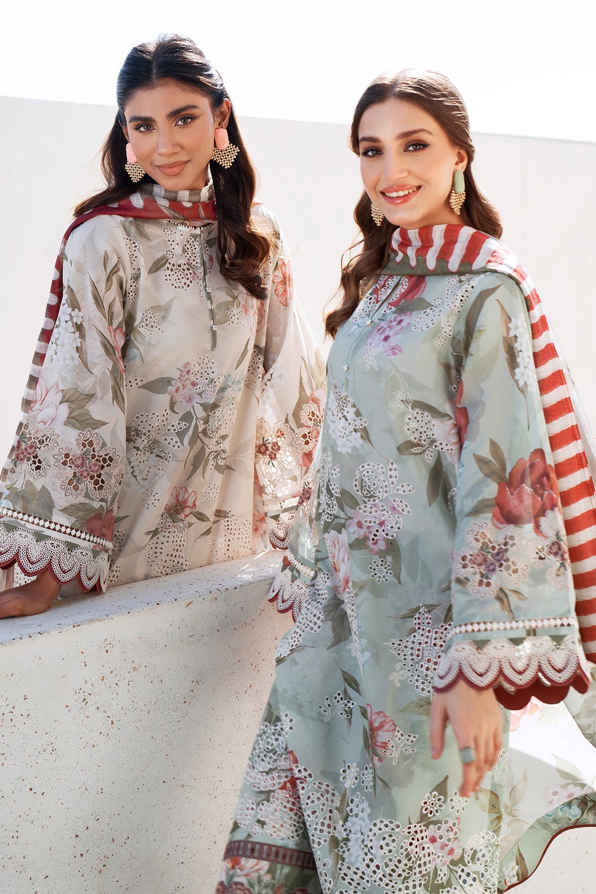 EMBROIDERED PRINTED LAWN SF-4070