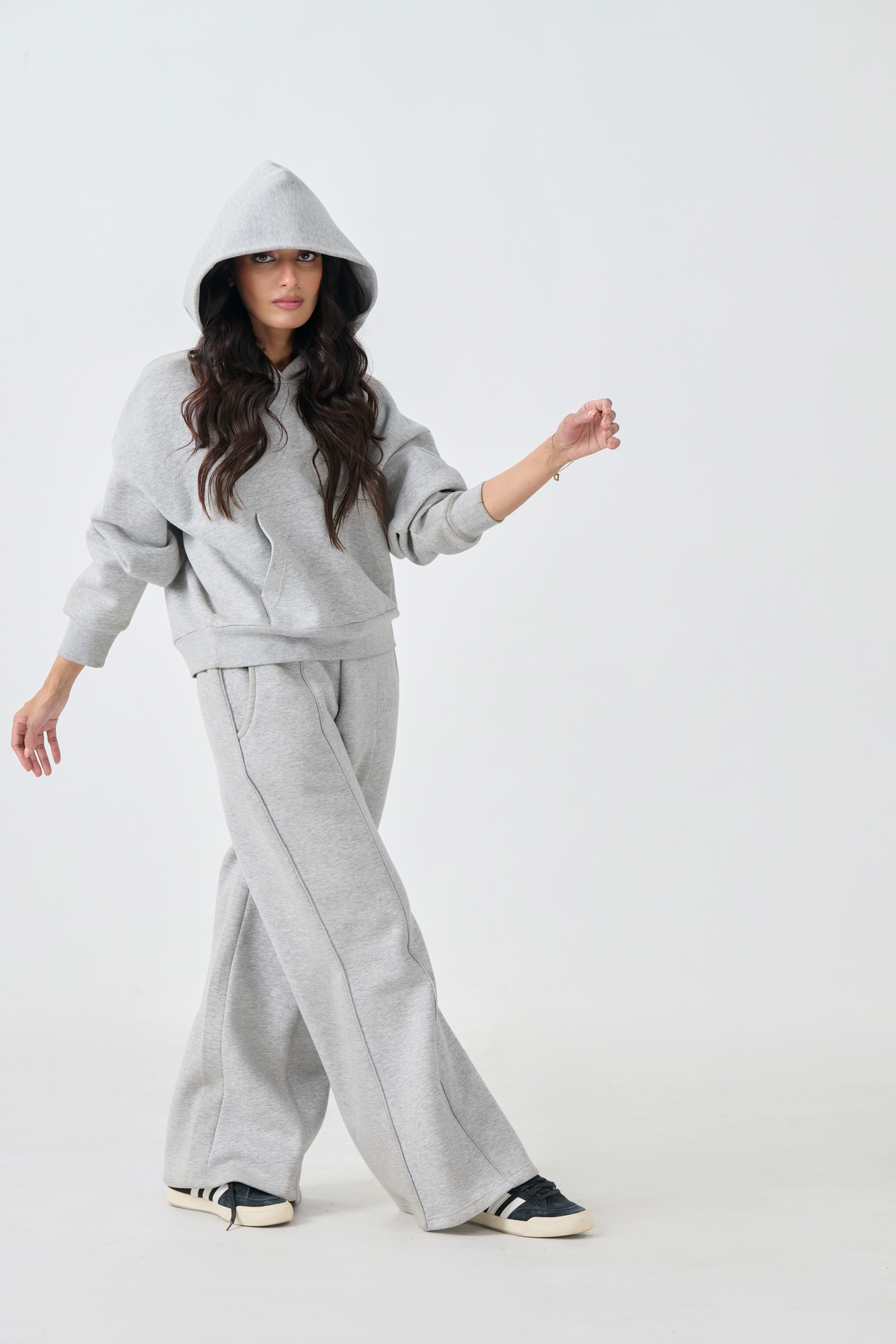 Cozy Fleece Pullover Hoodie (Heather Gray)