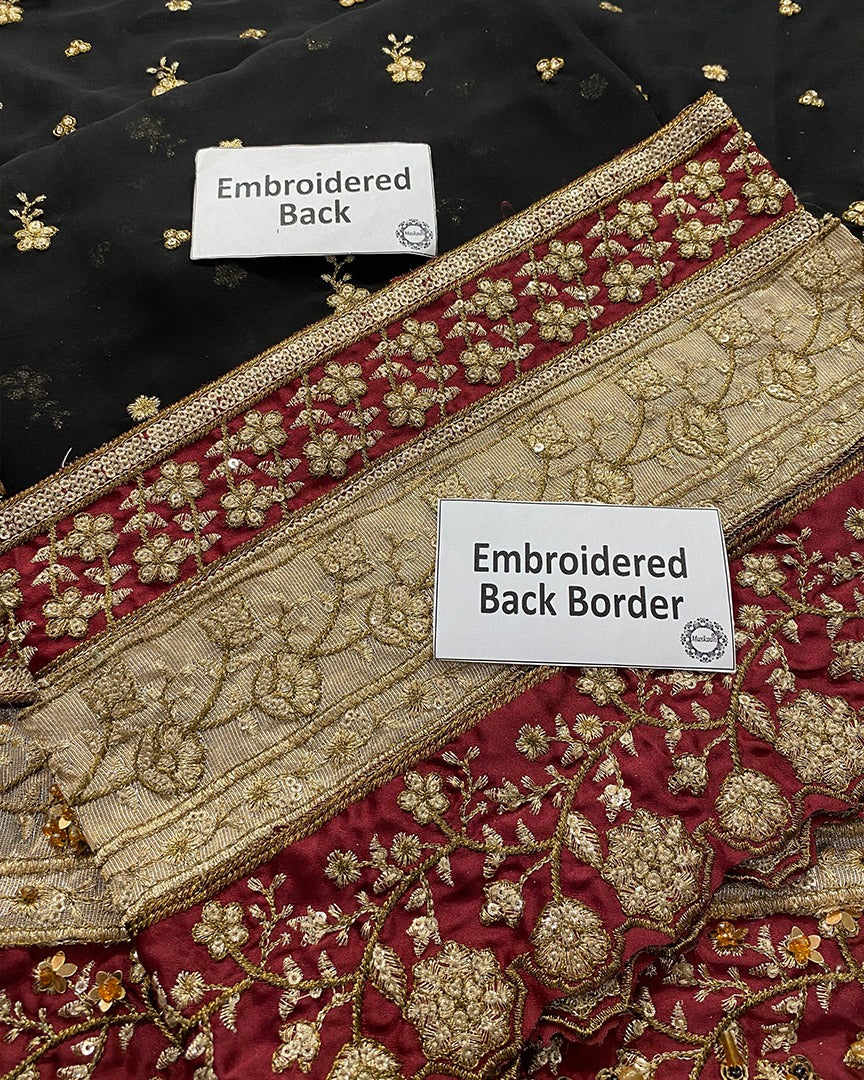 Haris Shakeel – Black Bridal Chiffon Style