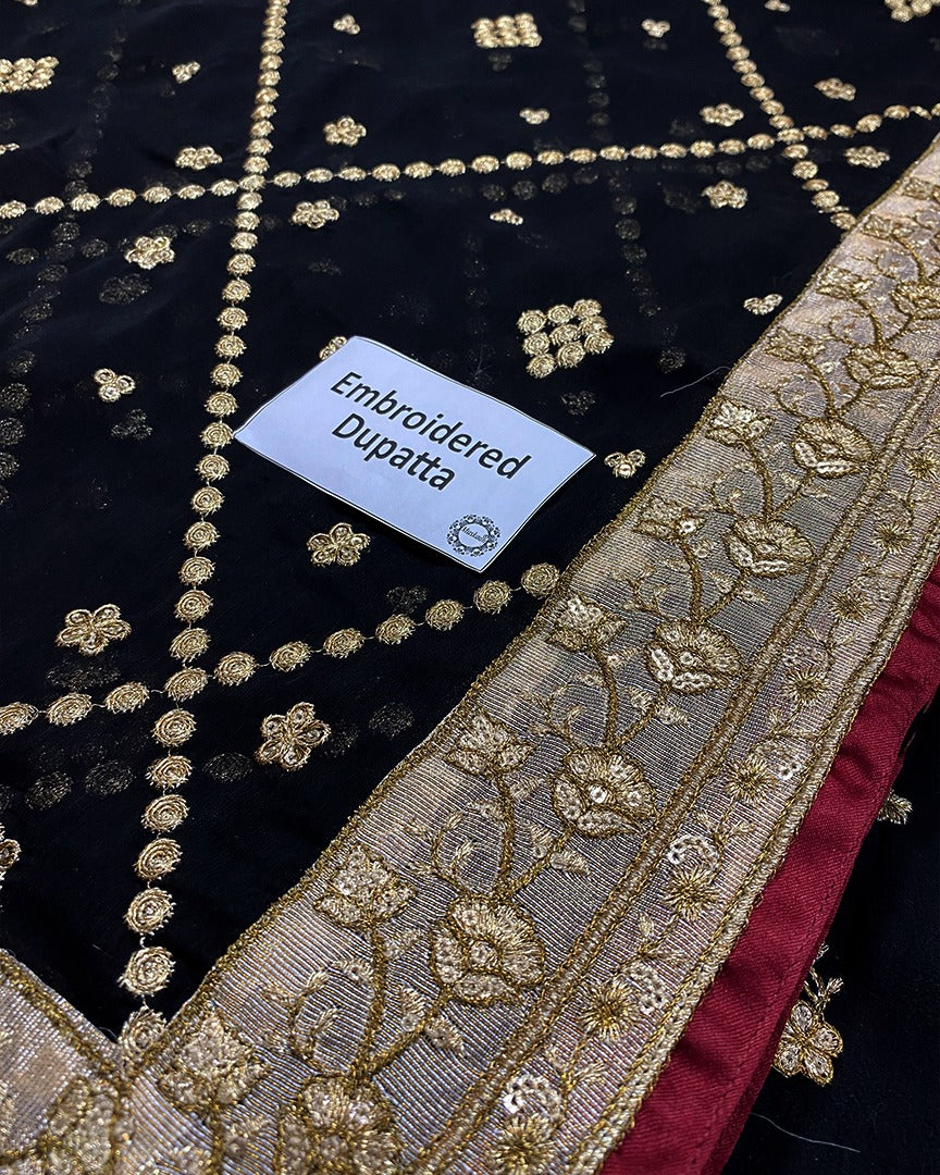 Haris Shakeel – Black Bridal Chiffon Style