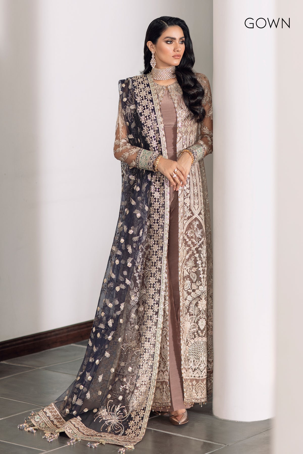 EMBROIDERED NET CH09-07 STITCHED