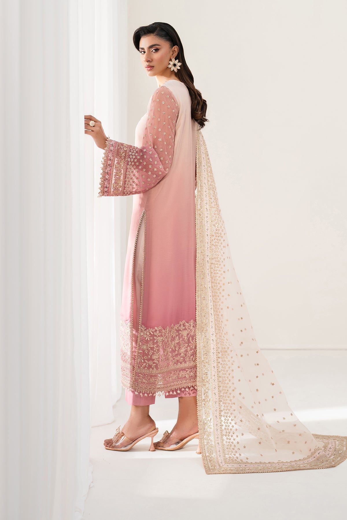 EMBROIDERED CHIFFON UF-4135