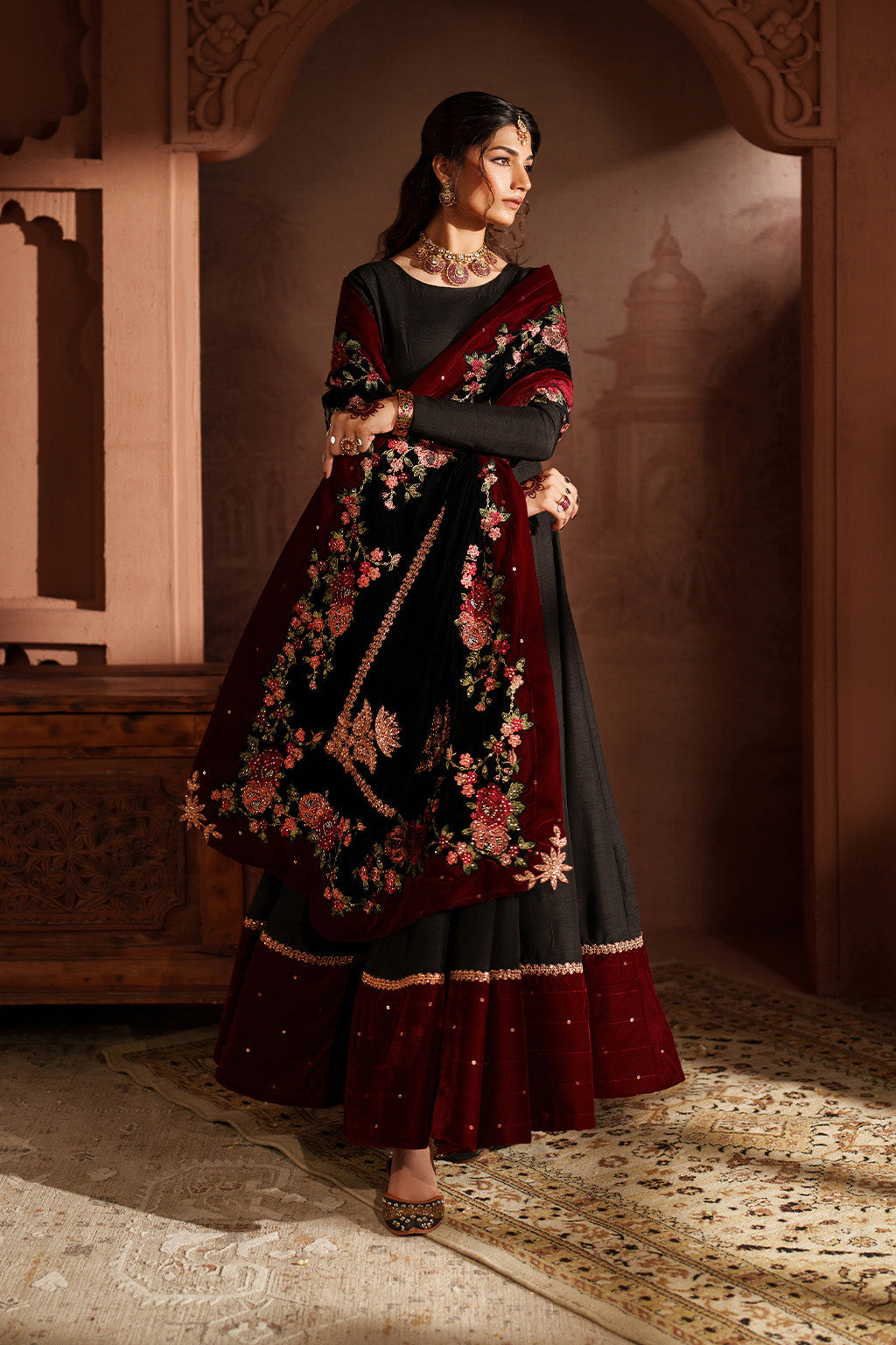 IV-59 Embroidered Velvet