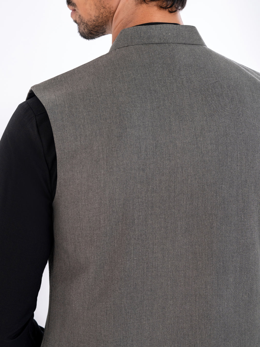 Olive Green Blended Waistcoat - AL-WC-593