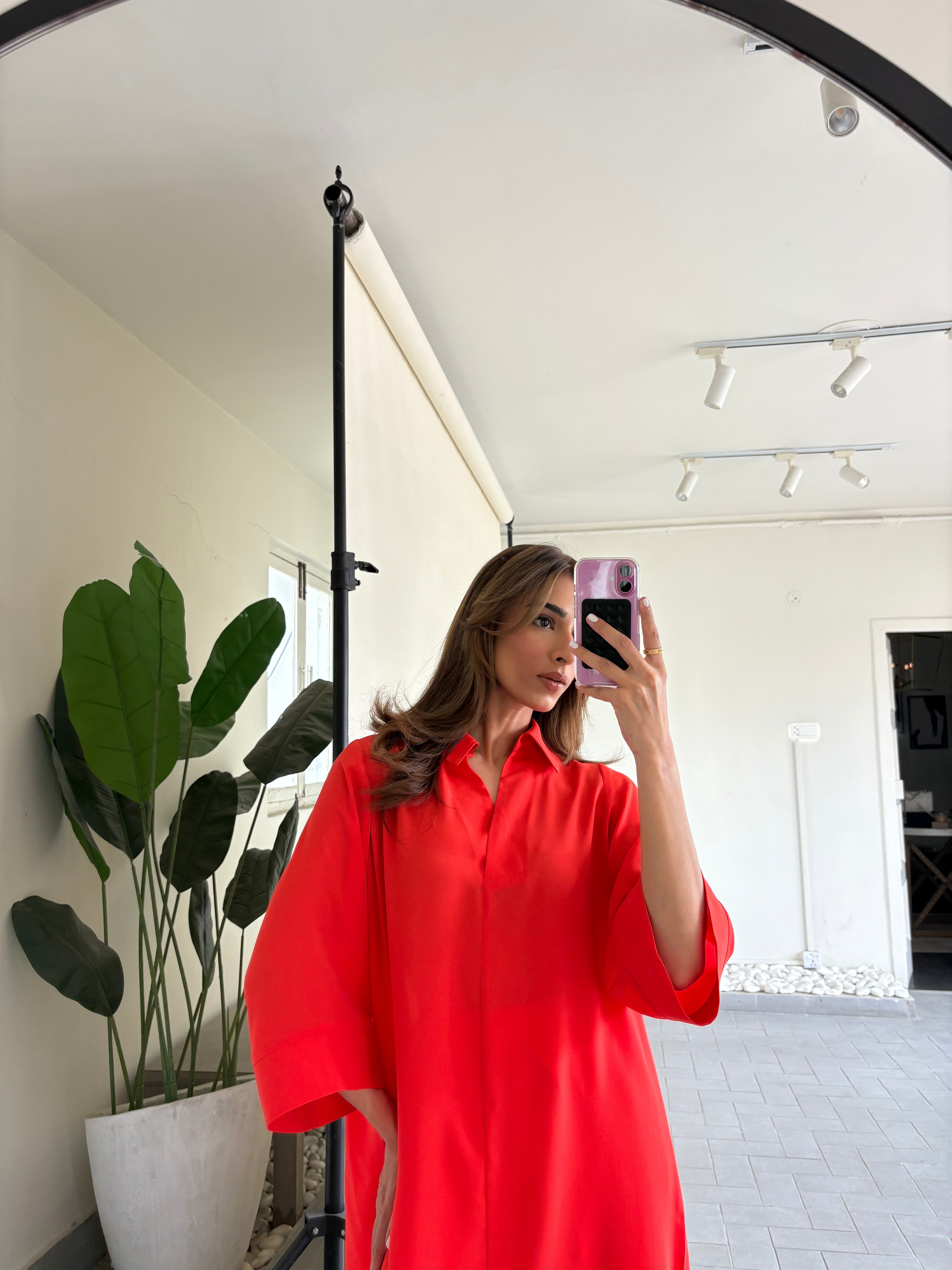 Orange Toby Tunic with Tulip Shalwar
