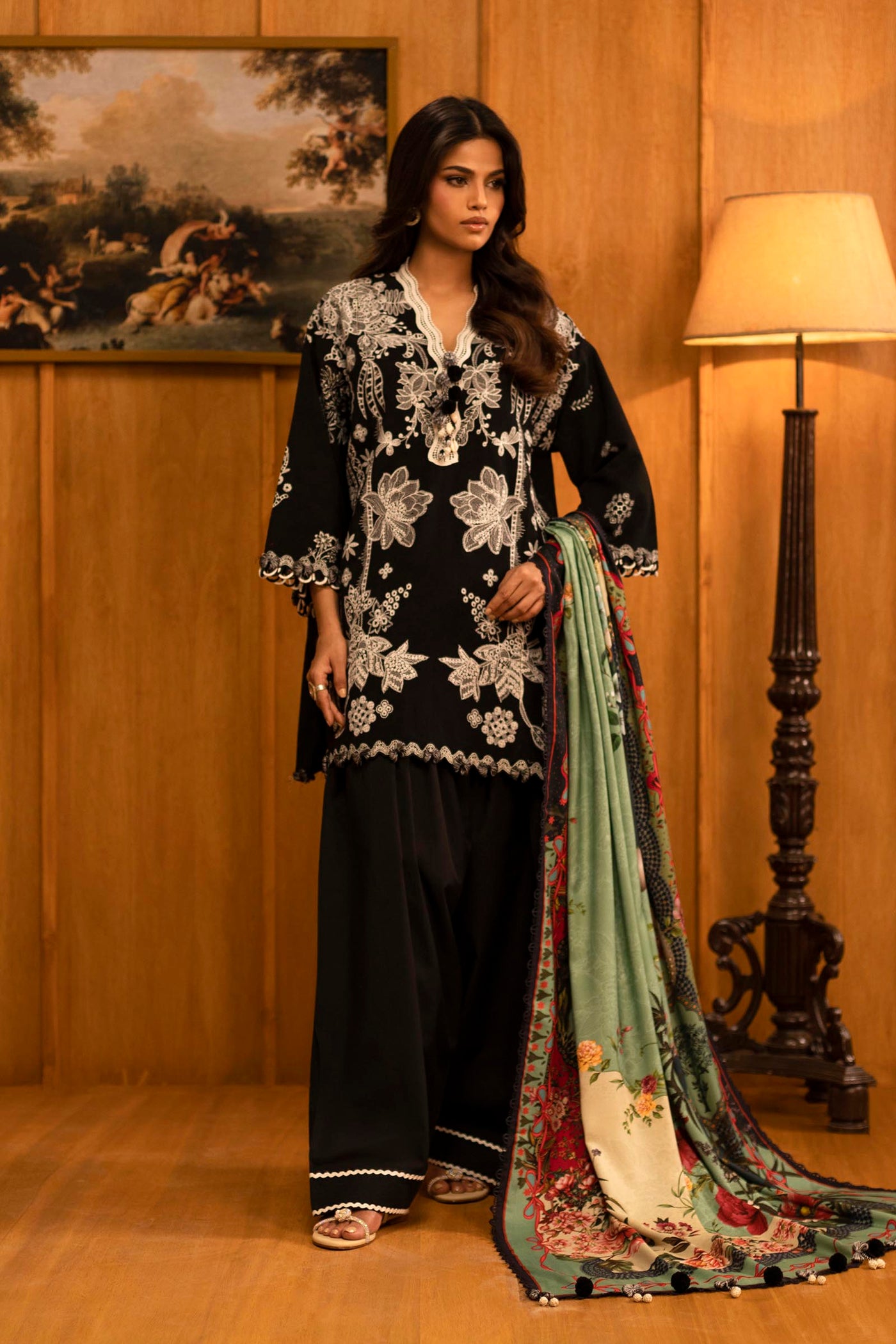 Unstitched Slub Muzlin 3 Piece Suit