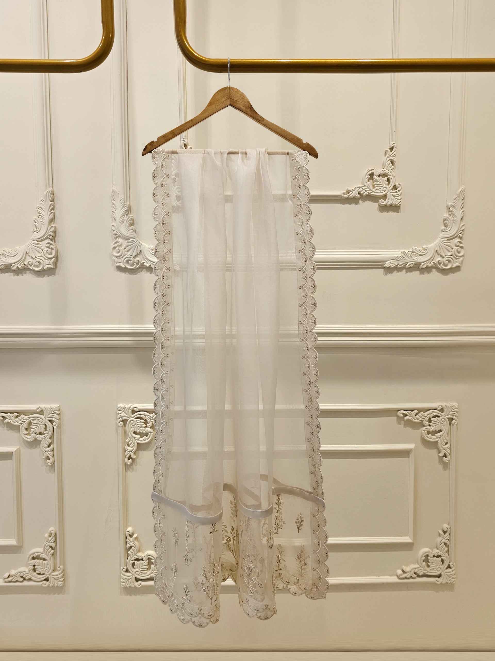 3 Piece - Pure Organza Embroidered Suit S111613