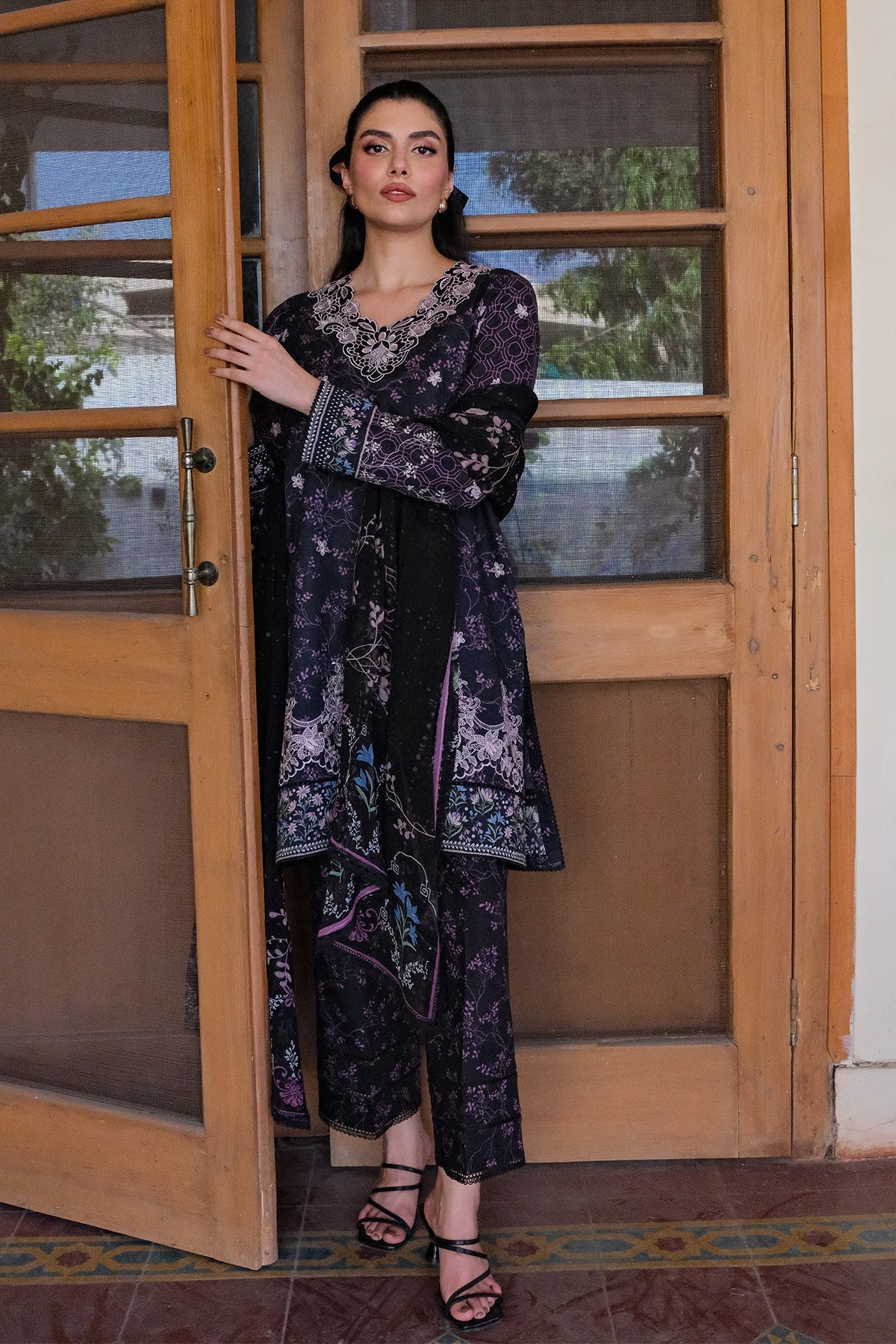 Embroidered Lawn Fabric (2Pcs)