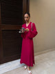 Berry Red Swiss Voile Sable Set