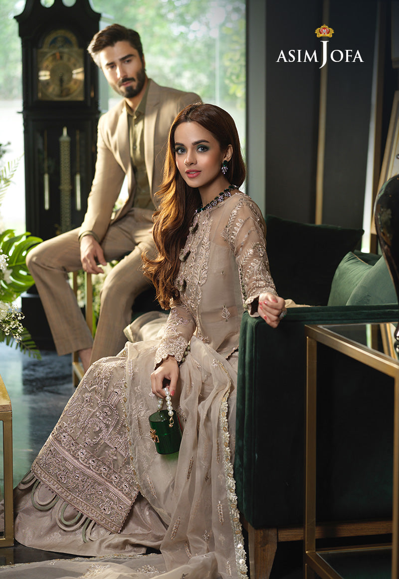 AJN-14 EMBROIDERED ORGANZA 3 PCS