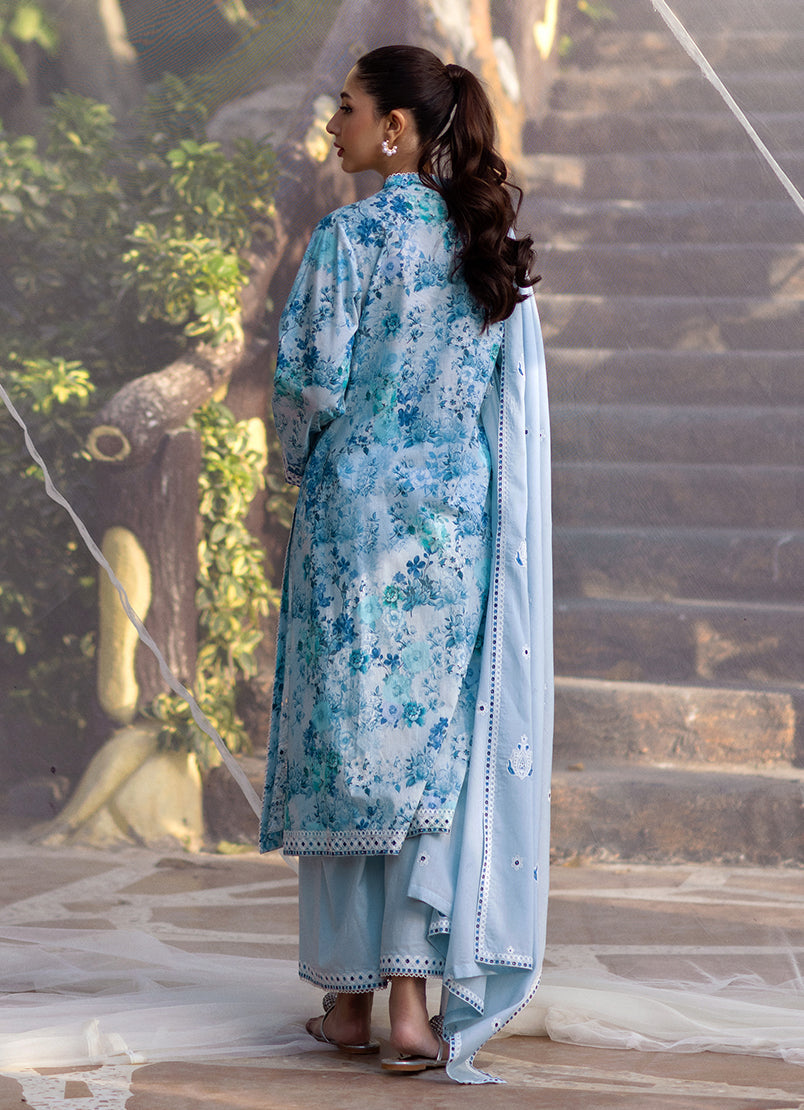 3 PC Embroidered Printed Suit