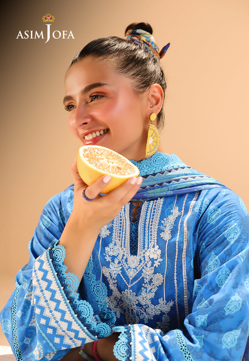 AJUBUD-24 Printed Embroidered Lawn Stitched 3 PCS