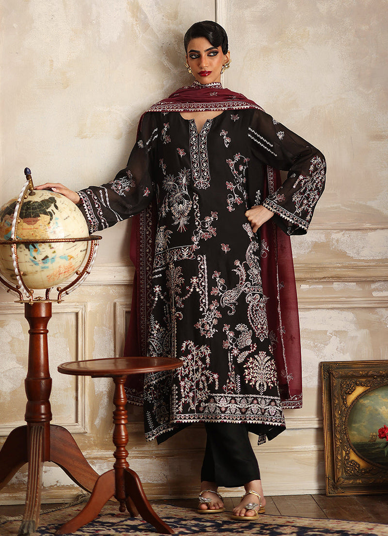 3 Pc Embroidered Suit
