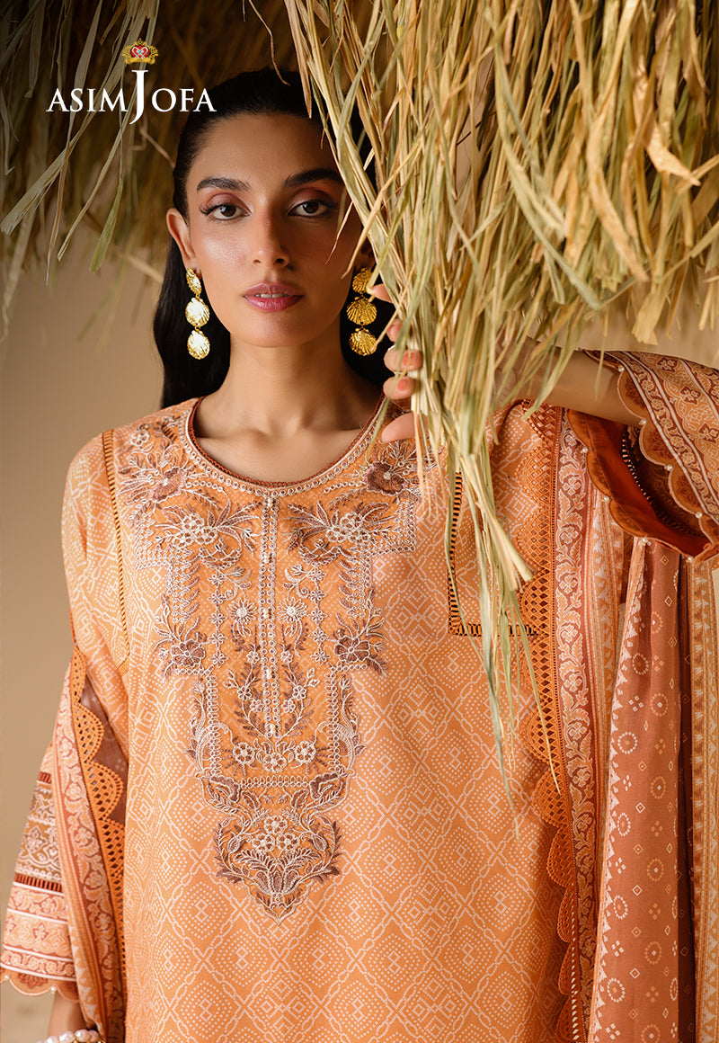 AJUBU-08 Embroidered Lawn 2 Pcs