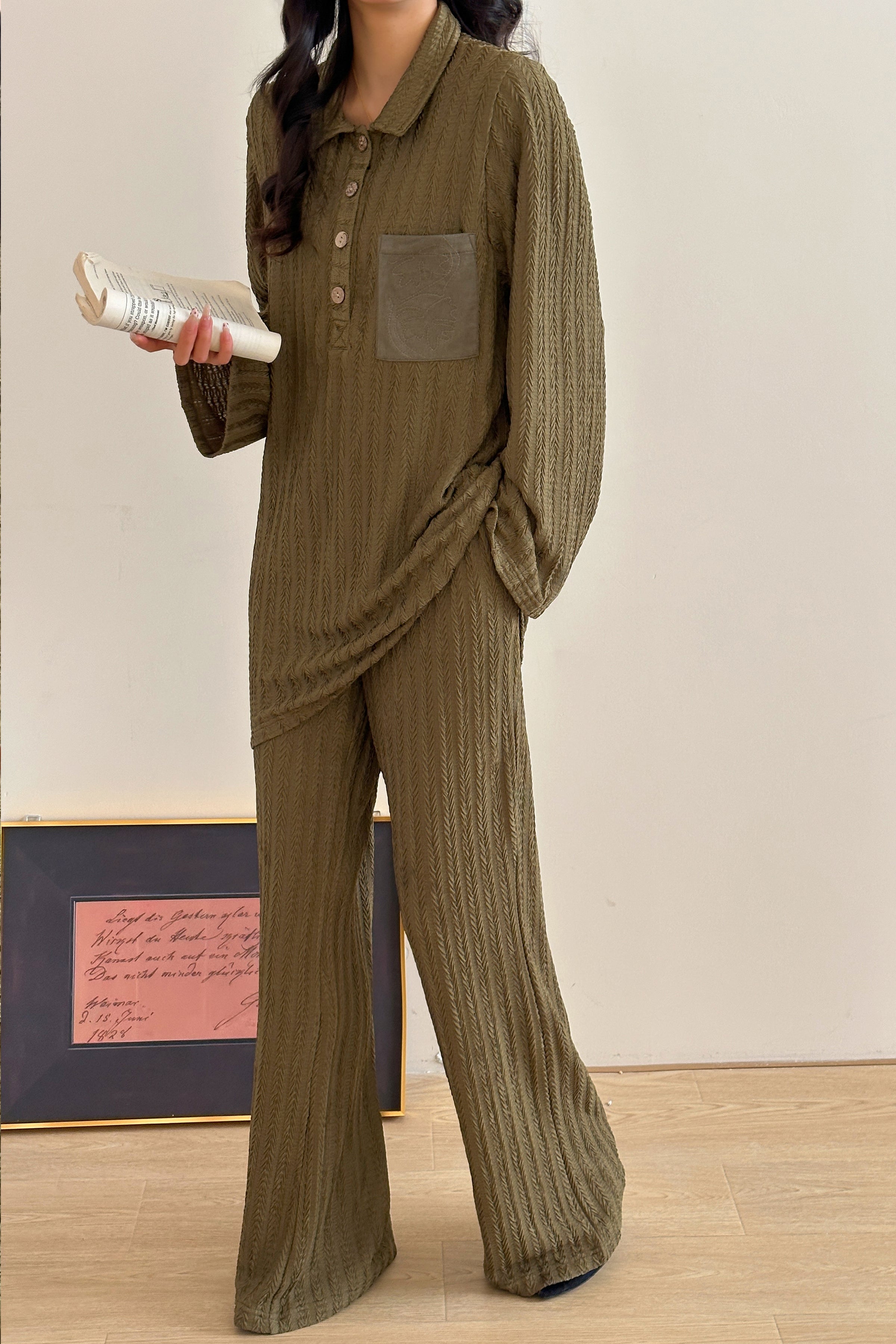 Monaco Textured Summer Suit With Detailed  Pocket