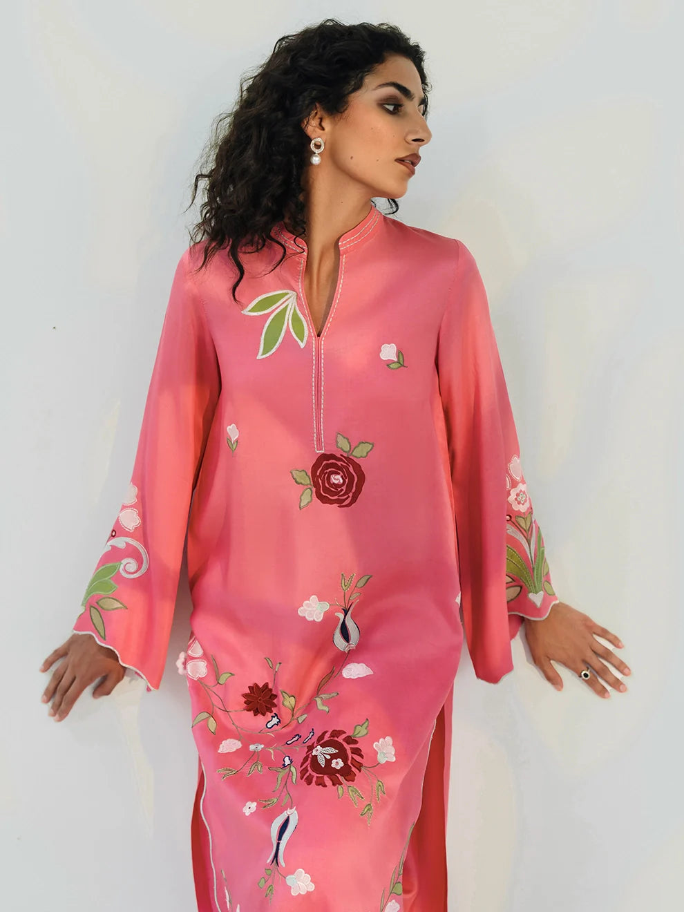 Rose Garden - 2Pcs Khaddi Silk Ensemble