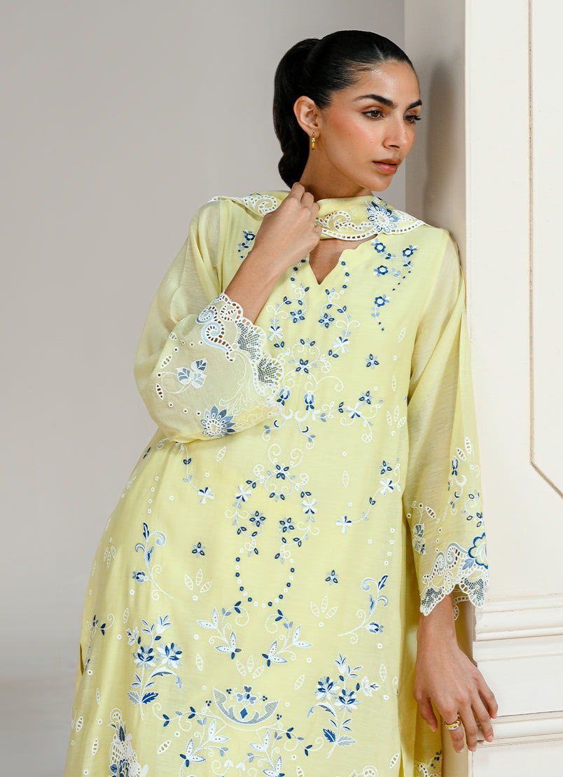 Embroidered 3 PC Suit - 15813501504040
