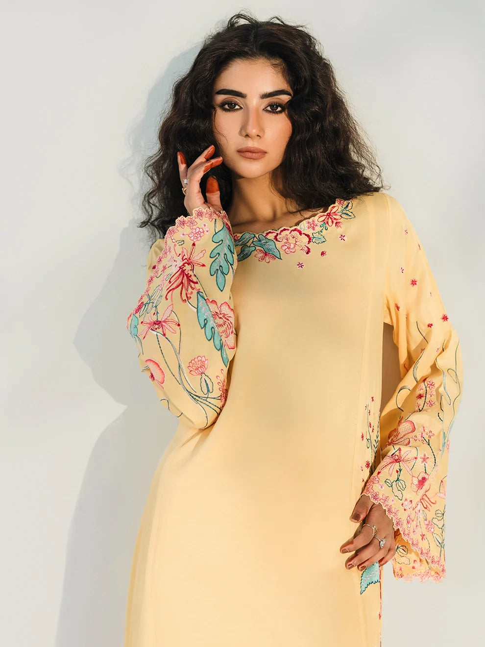 Blossom - 2Pcs Khaddi Silk Ensemble