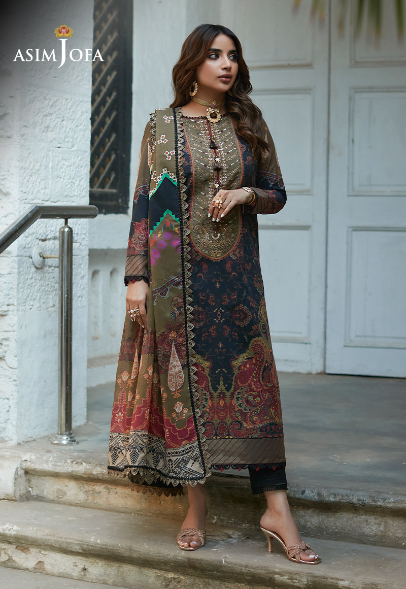 AJS-22 EMBROIDERED LAWN 2 PCS