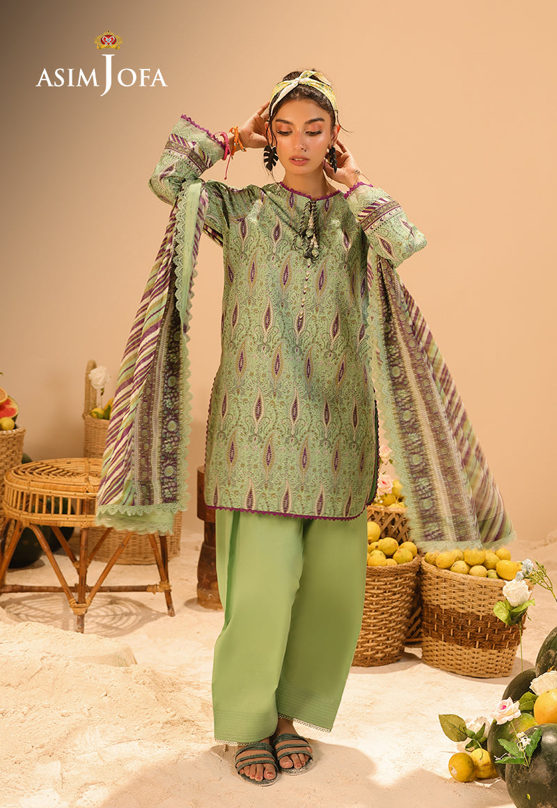 AJUBUD-31 Printed Lawn Stitched 2 PCS