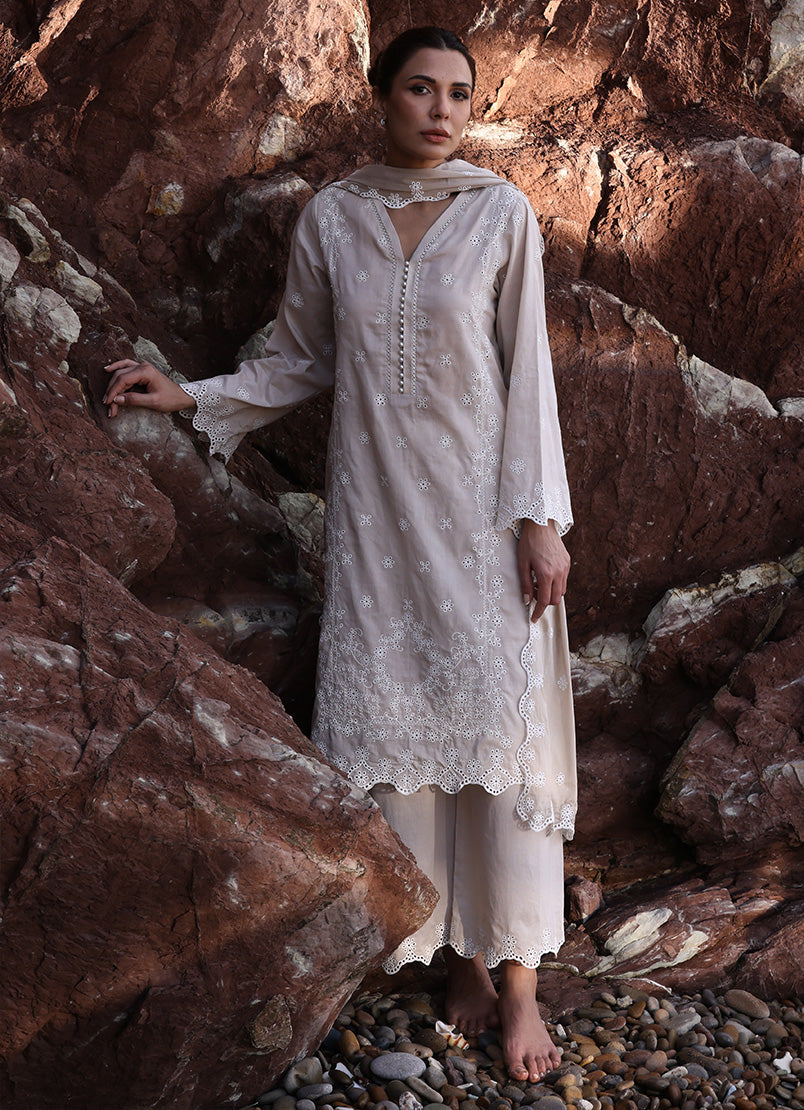 3 Pc Embroidered Suit