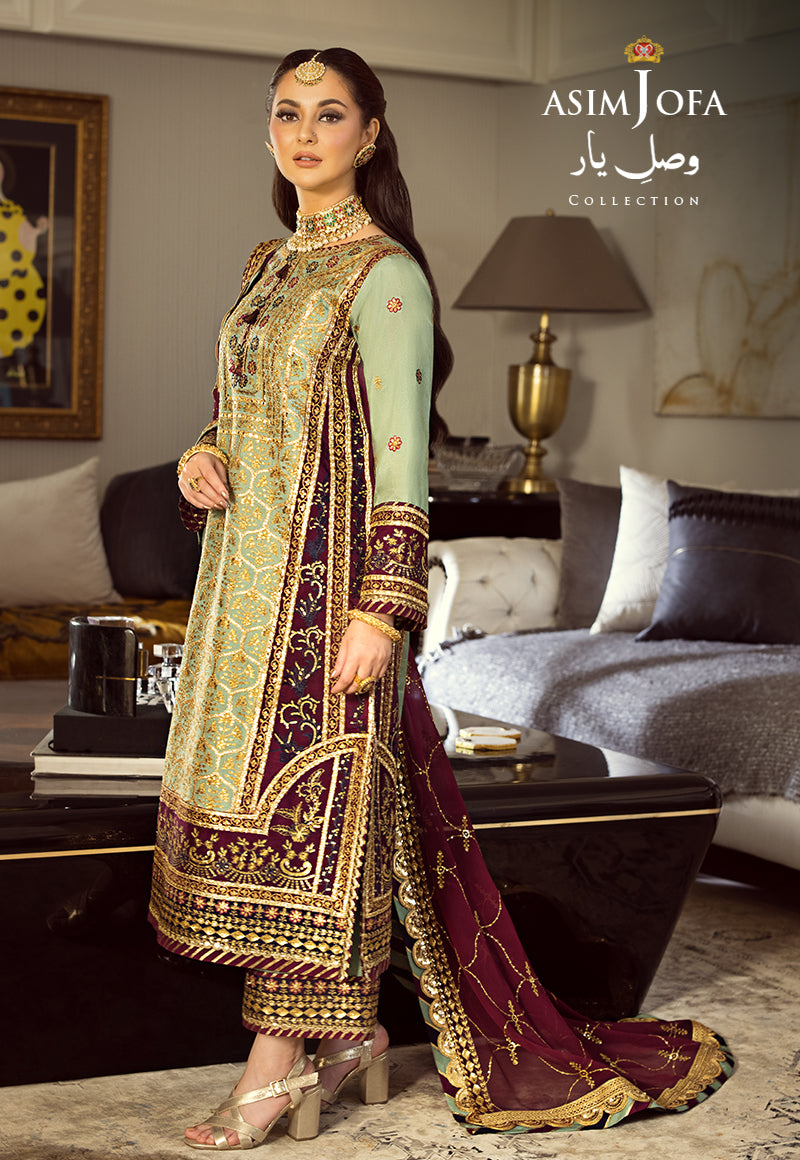 AJVYD-06 EMBROIDERED COTTON SILK STITCHED 3 PCS