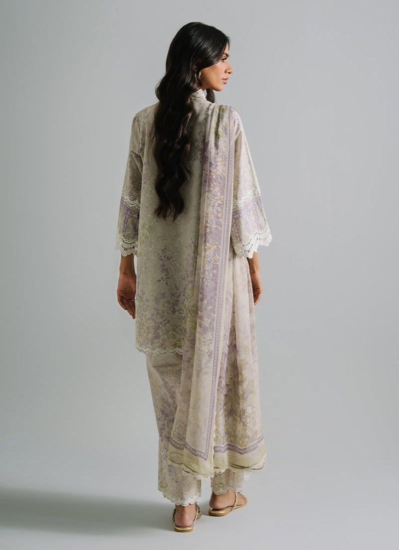 3 Pc Printed Embroidered Suit