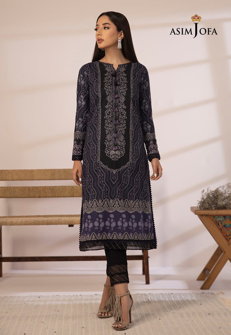 AJBPD-23 DESIGNERS STITCHED PRINTED CAMBRIC 2 PCS