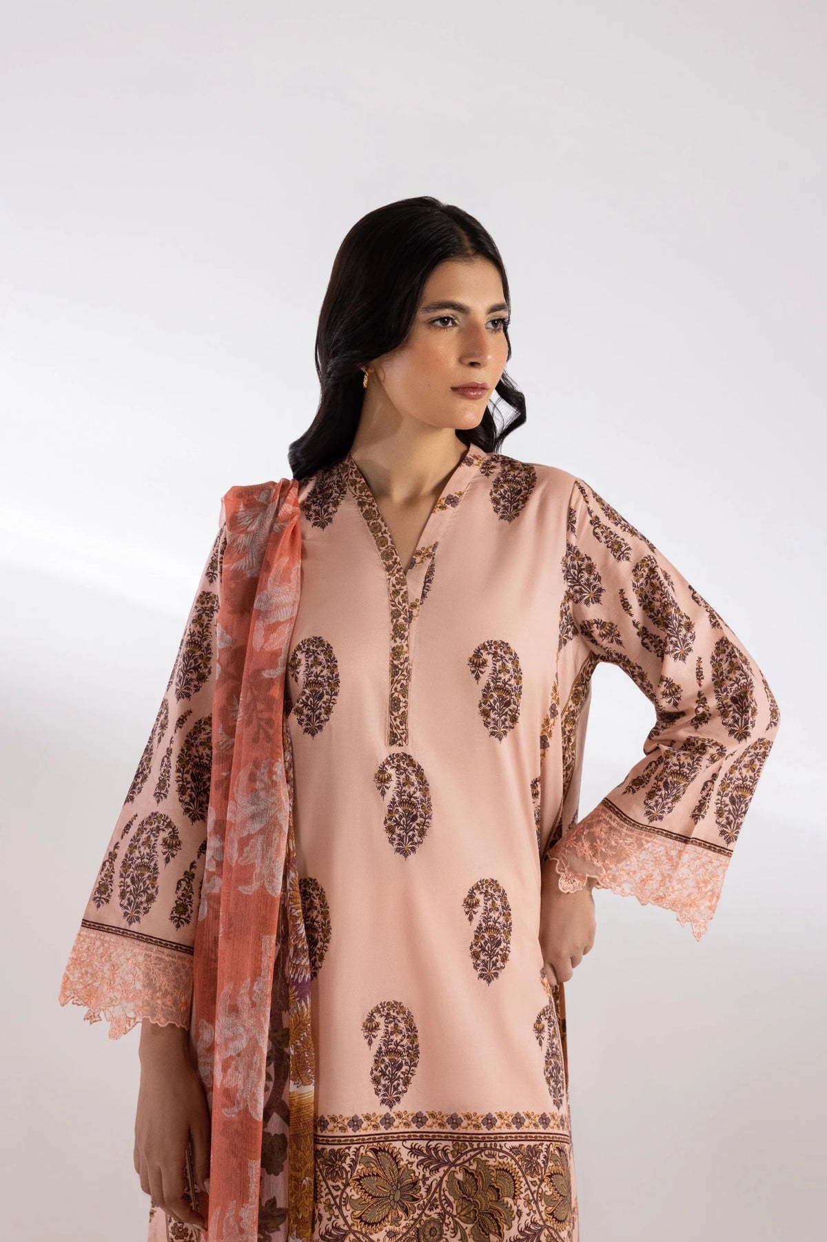 Stitched Mahay Lawn Suit