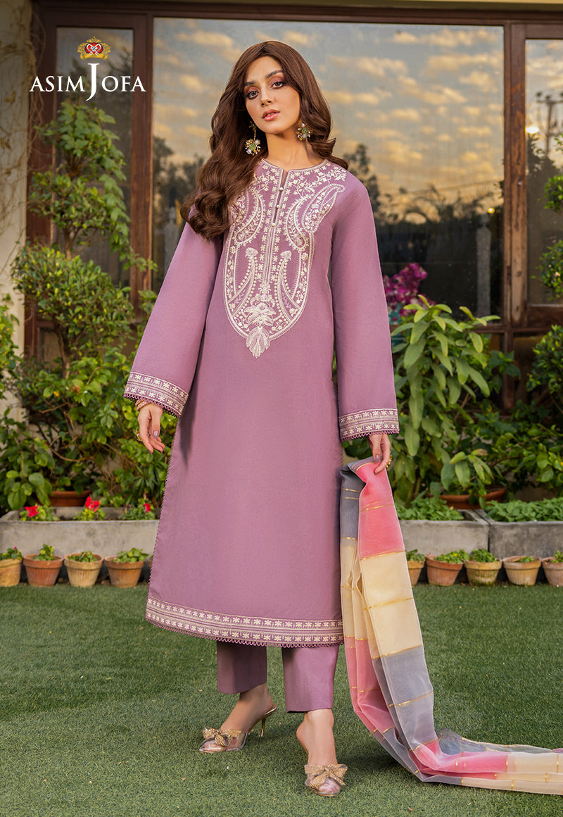 AJPB-98 EMBROIDERED RAW SILK 3 PCS
