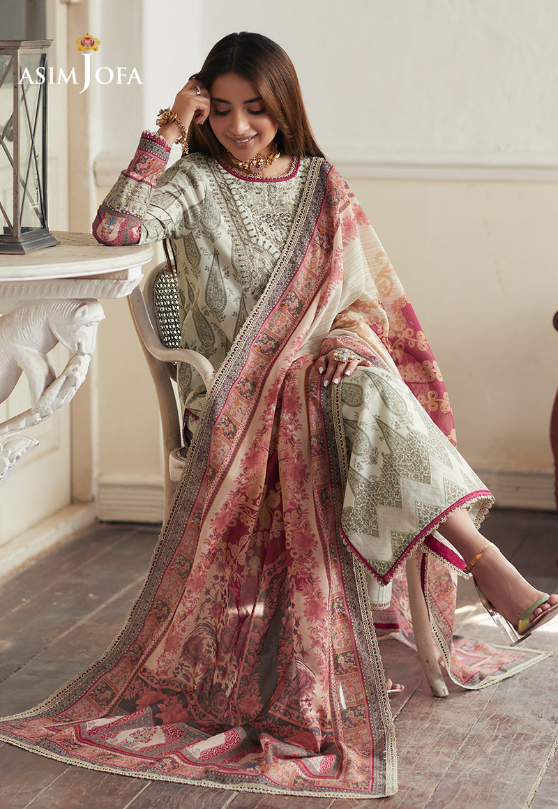 AJS-13 EMBROIDERED LAWN 2 PCS
