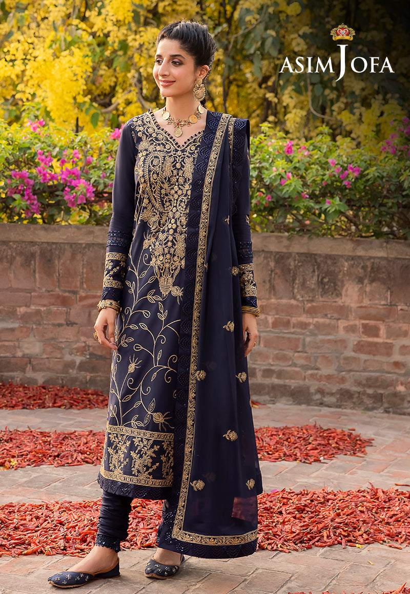 AJSW-15 EMBROIDERED LAWN SILK 3 PCS