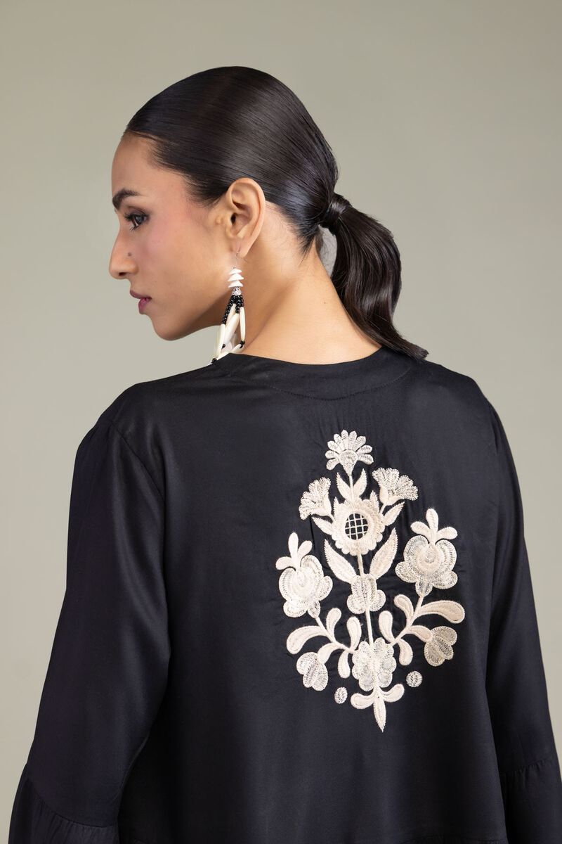 Black V-Neck Blouse