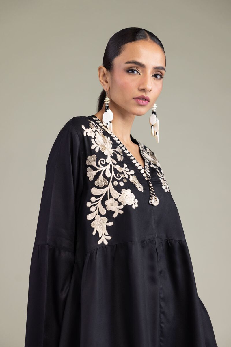 Black V-Neck Blouse