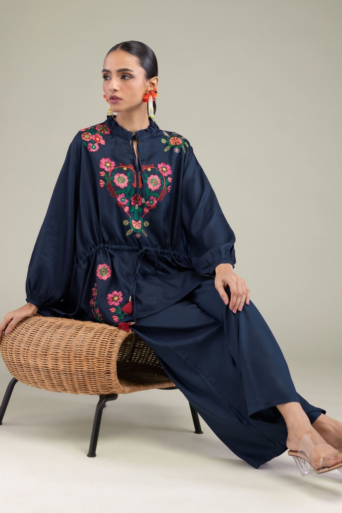 Floral Navy Tunic