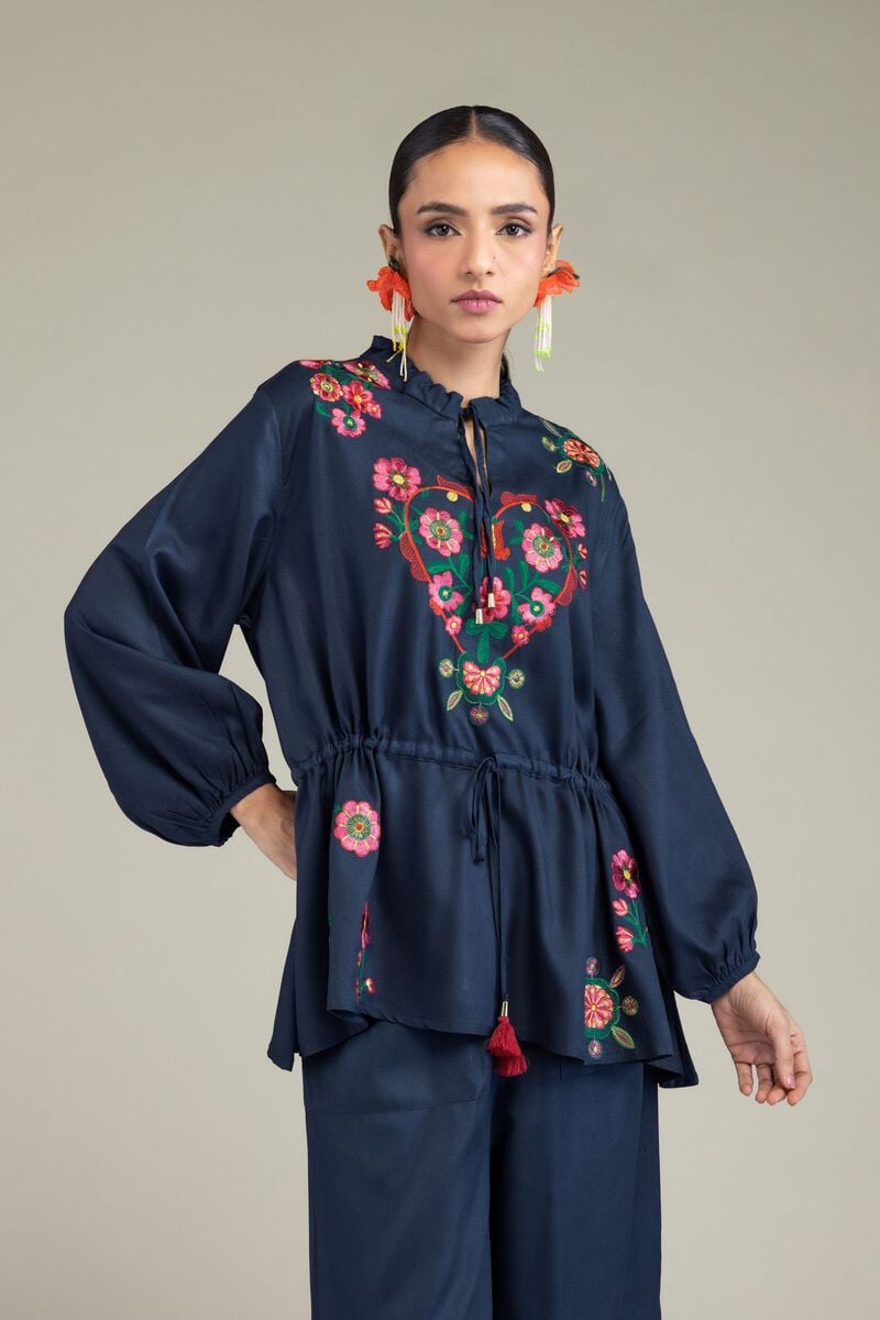 Floral Navy Tunic