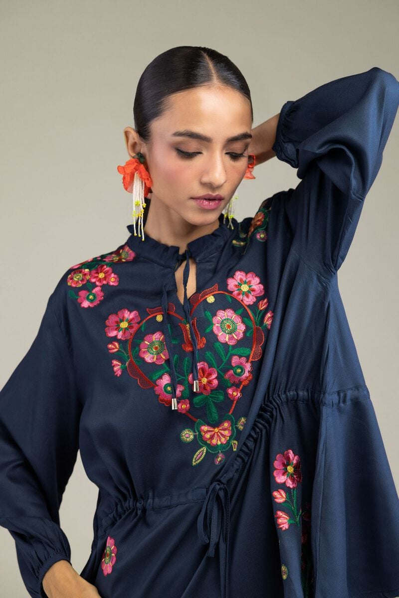 Floral Navy Tunic
