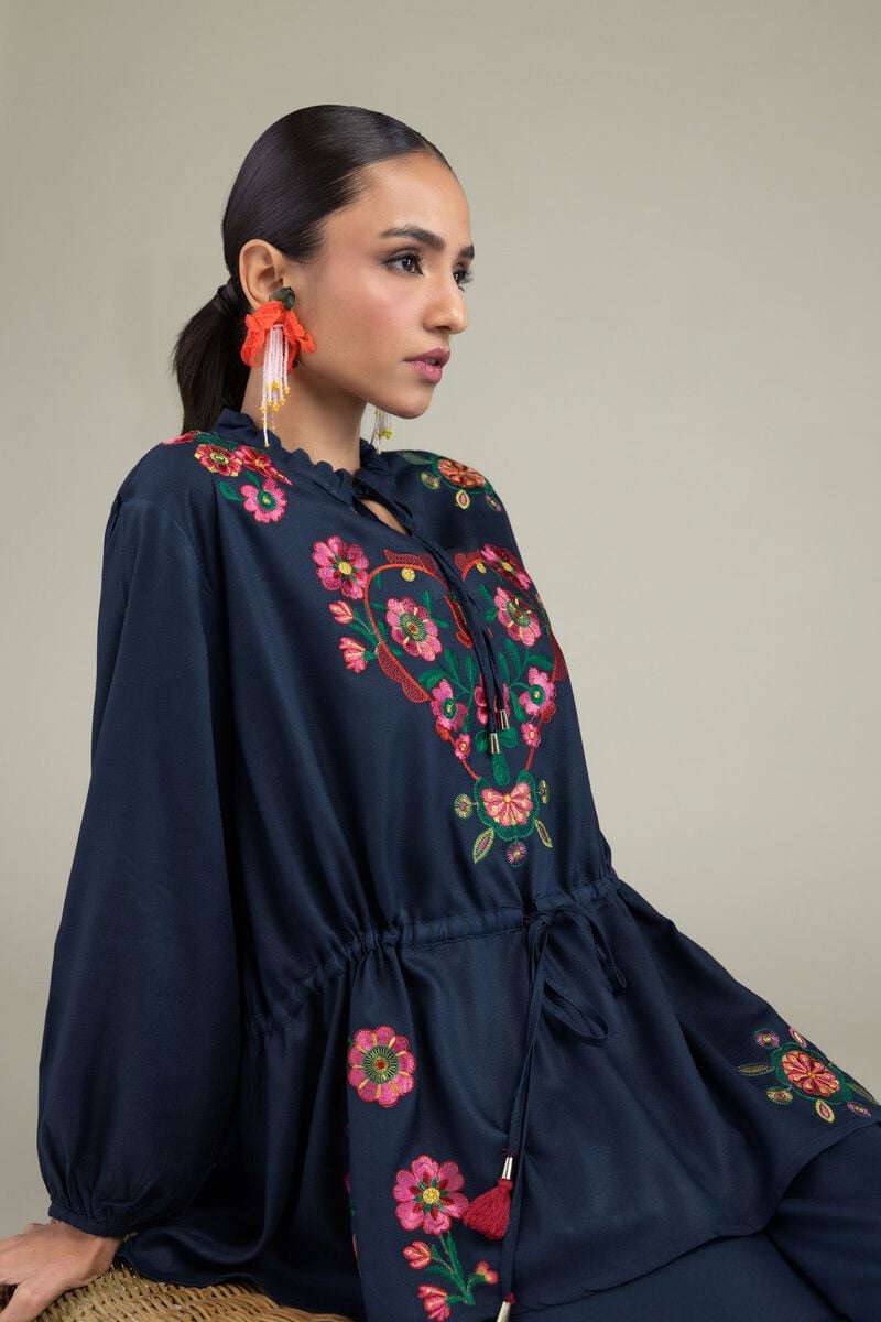 Floral Navy Tunic