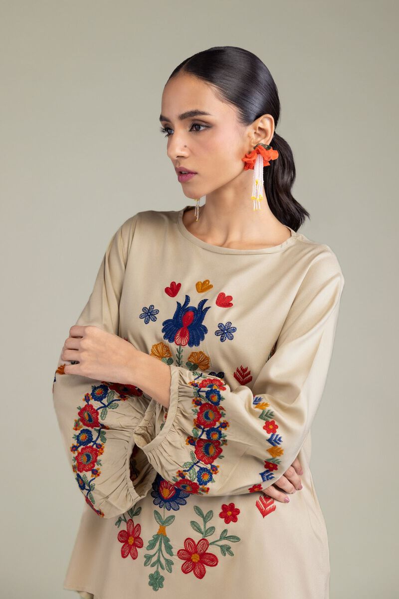 Floral Beige Blouse