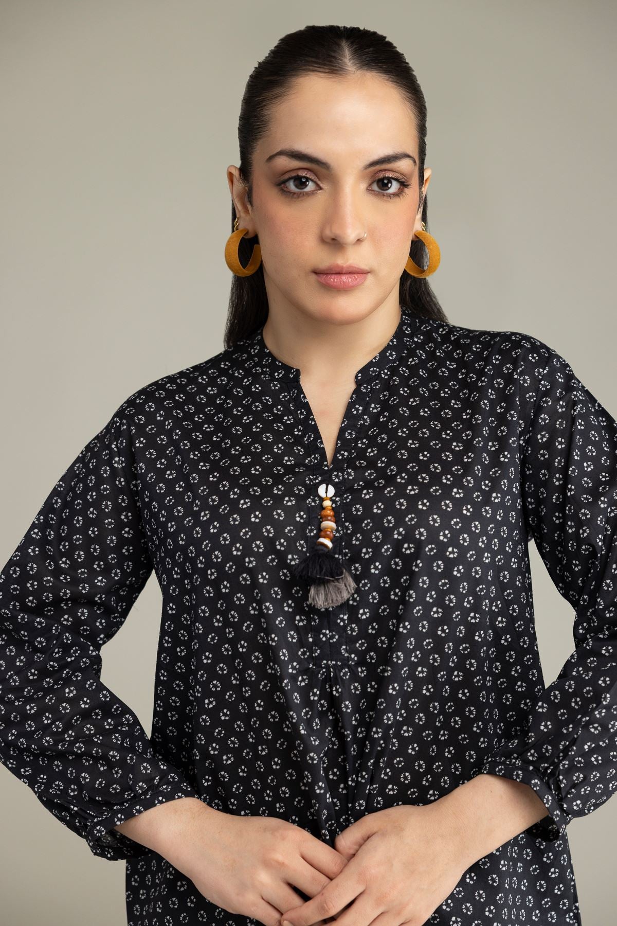 Black Viscose Blouse