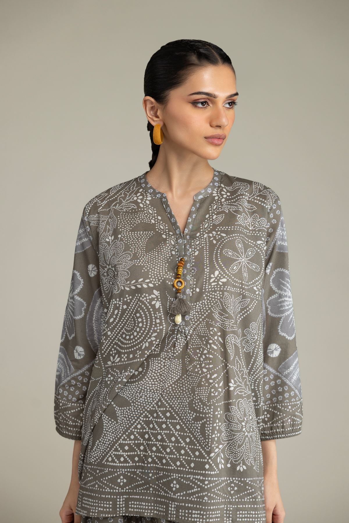 Gray Viscose Blouse