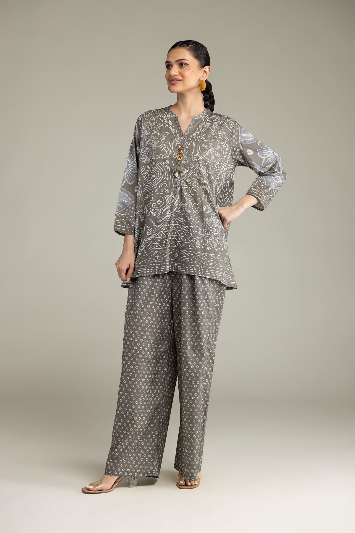 Gray Viscose Blouse