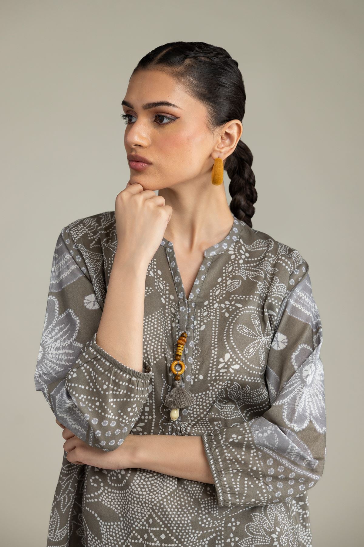 Gray Viscose Blouse