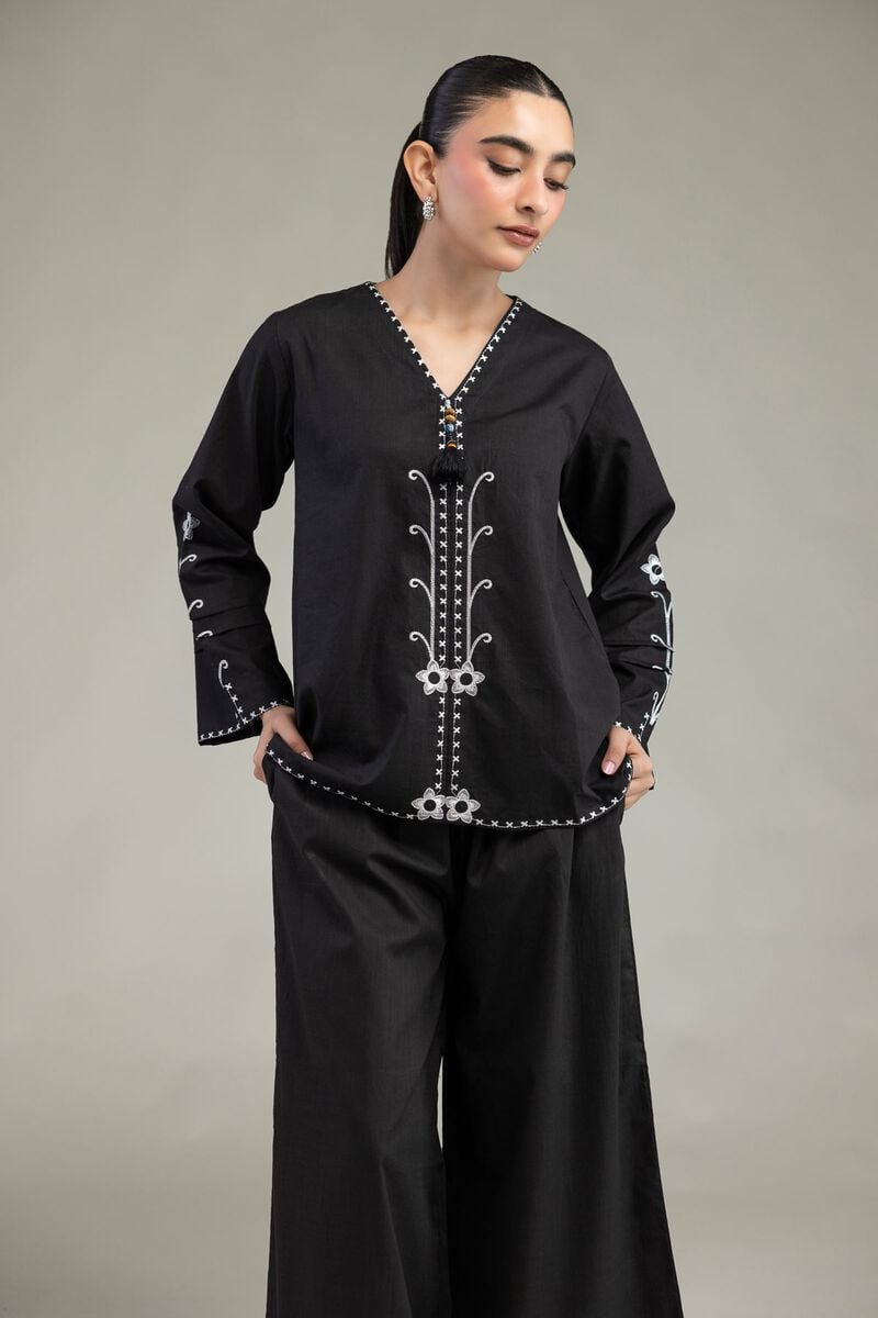 Black Cotton Trousers