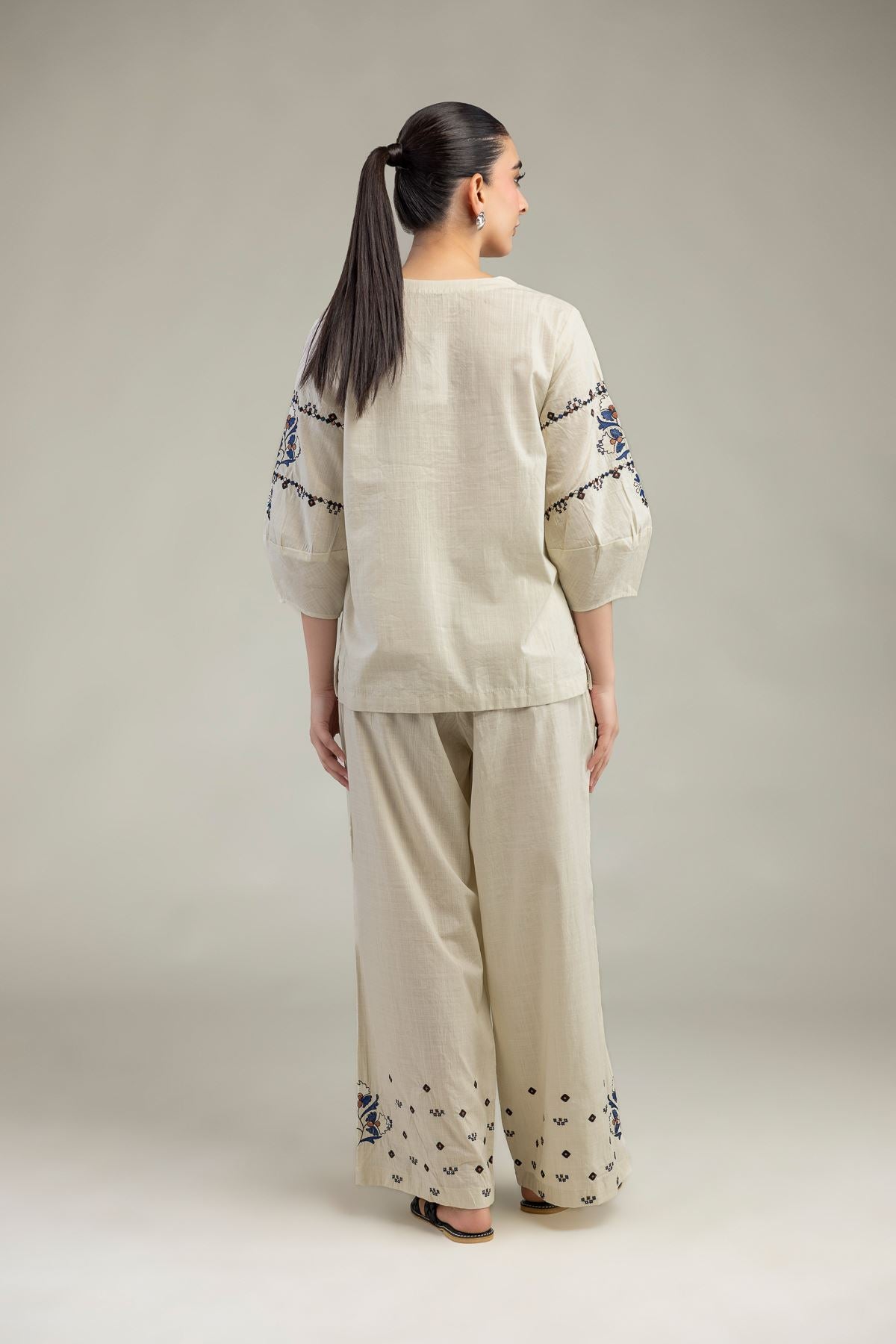 Cotton V-Neck Blouse