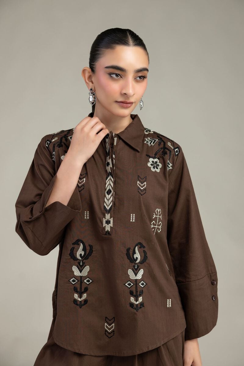 Brown Cotton Shirt