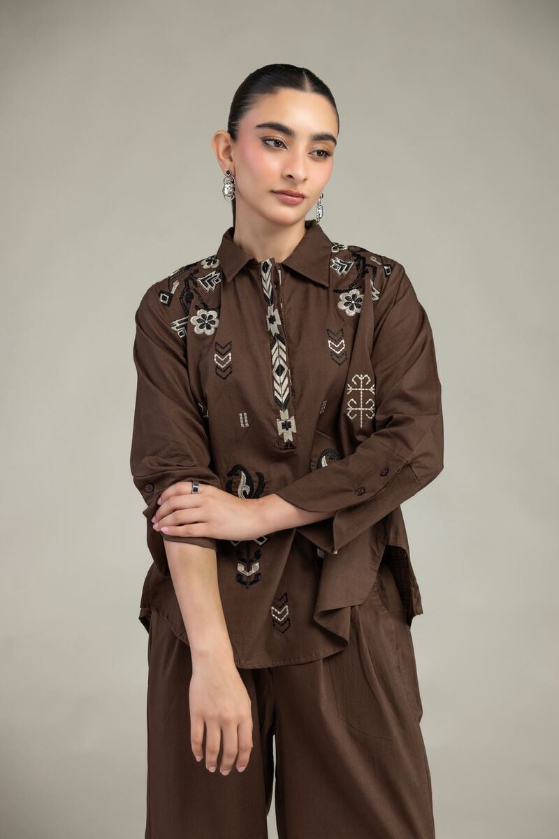 Brown Cotton Shirt
